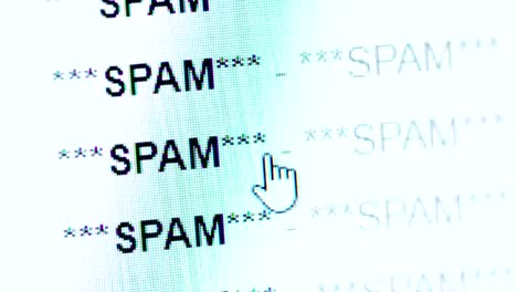 Scrollen-in-einen-e-Mail-Posteingang-voll-von-Spam-deinen