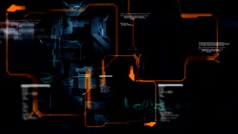 Resumen-electrónico-línea-de-circuito-de-fondo-por-concepto-de-tecnología-con-poca-profundidad-de-campo-oscuro-y-grano-procesado