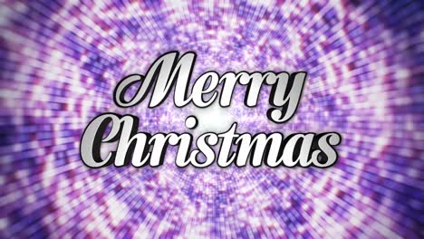 Merry-Christmas-Text-in-Disco-Dance-Tunnel,-In-/-Out,-Loop,-with-Alpha-Channel,-4k