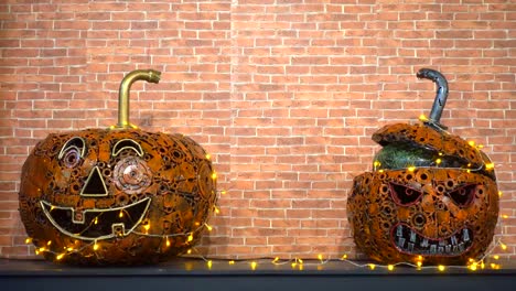 Metal-calabazas-de-Halloween-con-luces-de-fiesta