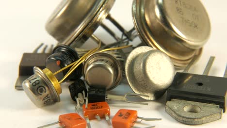 Old-Radio-components-transistors,-the-times-of-the-USSR