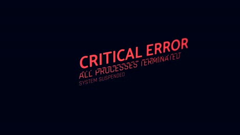 Critical-error-message-zooming-on-screen,-computer-malfunction,-hacking-attack