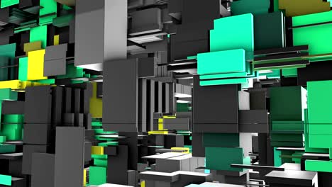 Abstrakte-3D-Rendering-Oberfläche-mit-zufällige-Würfel-und-elektronischen-Formen.