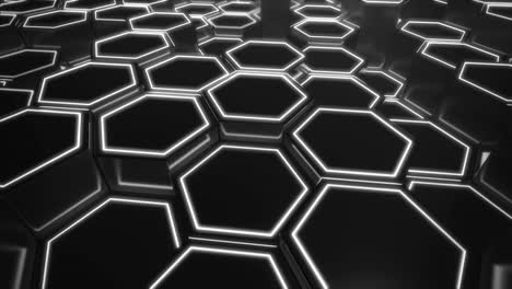 Hexagonalen-Raster.-Abstrakte-Technik-Animation.