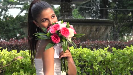 Bride-at-Fountain