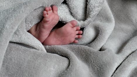 Close-up-shot-of-baby-foot-while-sleeping