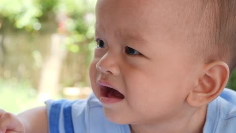 Slow-motion-Close-up-of-crying-baby-boy