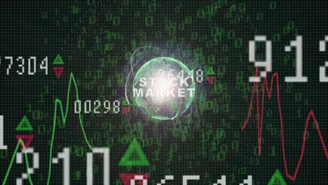 Börse-Text-am-Aktienmarkt-Diagramm-mit-Balkendiagramm-Preisauszeichnung,-Handelsbildschirm,-Chart-bars