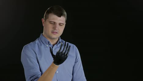 Man-Testing-Mobility-of-New-Prosthetic-Arm