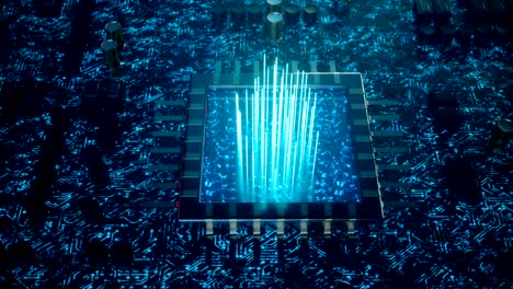 AI-artificial-intelligence-concept-CPU.-Machine-learning.-Central-Computer-Processors-on-the-circuit-board-with-luminous-tracks.-Encoded-data.-Computer-chip-over-circuit-background,-3D-animation