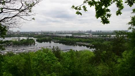 Kiev-Ukaine-Dnipro-river-left-coast-panorama-spring-landscape