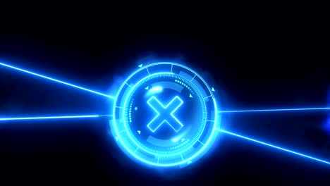 Futuristic-sports-game-loop-animation.-Versus-fight-background.-Radar-neon-digital-display.-X-target-mark.-Game-control-interface-element.-Battle-fight-sports-competition.