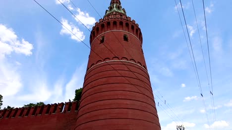 Vista-del-Kremlin-de-Moscú-en-un-día-soleado,-Rusia---Arquitectura-y-punto-de-referencia-de-Moscú,-paisaje-urbano-de-Moscú