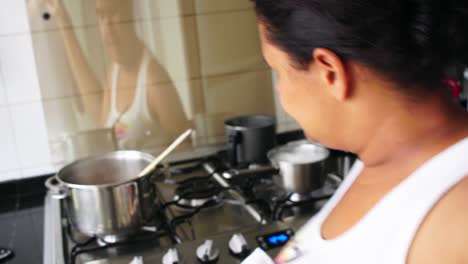 Housekeeper-taking-a-selfie-at-home