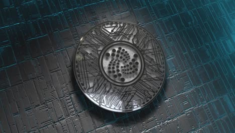 IOTA-Münze-(MIOTA)-oder-IOT-kryptowährung-Altcoin-3D-Render.