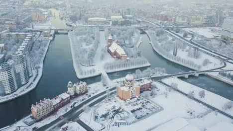 Cityscape-of-Kaliningrad-in-winter