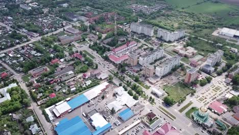 Wohngebiete-der-kleinen-russischen-Stadt-Ozyory