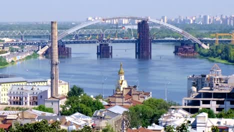 Panoramic-video-clip-views-of-the-embankment-of-the-Dnieper