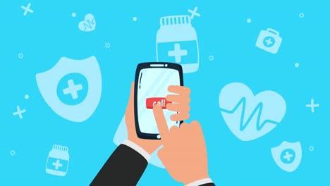 smartphone-con-tecnología-médica-en-línea