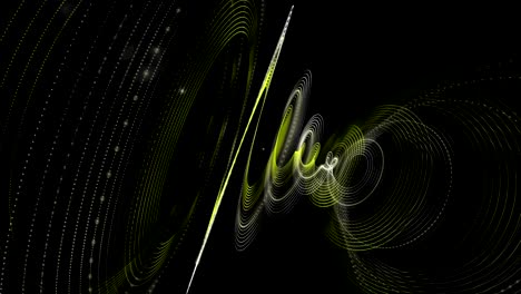 Futuristic-eco-animation-with-particle-stripe-object-and-light-in-slow-motion,-loop-HD