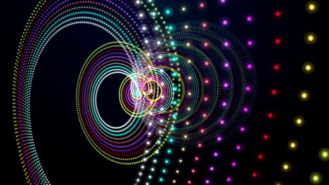 Futuristic-animation-with-particle-stripe-object-and-light-shimmer-in-slow-motion,-loop-HD