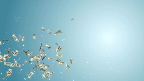 Currency-Money-Doller-Flying-in-space---4k-video--a-lot-of-bank-notes-flying-in-air