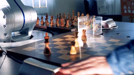 Ending-chess-game-between-human-and-computer.