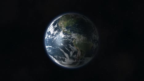 Earth-viewed-from-space,-rotating-slowly