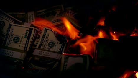 Pile-Of-Money-Burning