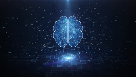 Inteligencia-artificial-de-la-animación-cerebral,-análisis-de-flujo-de-Big-Data,-aprendizaje-profundo-tecnologías-modernas-de-visualización-de-conexiones-neuronales.-Innovación-futurista-de-la-tecnología-cibernética,-mente-cibernética.