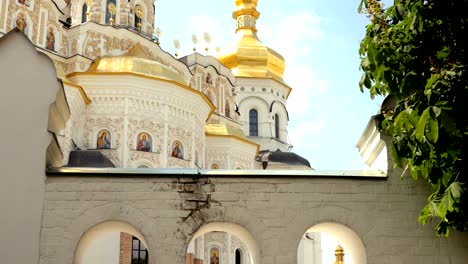 Orthodox-Christian-monastery.-Golden-domes.