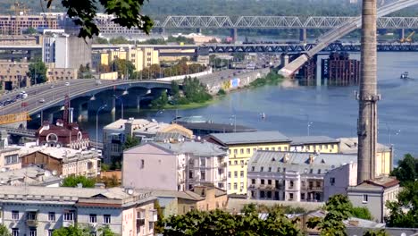 Panorama-Videoclip-Ansichten-der-Böschung-des-Dnjepr