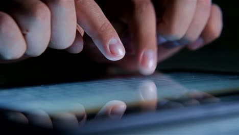 Hand-Typing-On-A-Virtual-Keyboard-Of-Digital-Tablet-Computer.