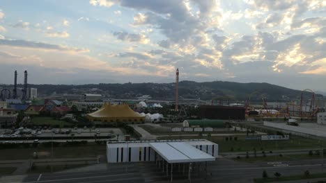 High-resolution-4k-time-lapse-video-of-sunrise-beautiful-moments-of-cloudscape-evolution-over-Caucasian-mountains-in-Adler-district-of-Sochi,-Russia