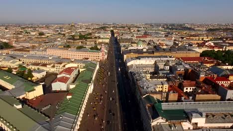 Flying-above-city-center-of-St.-Petersburg