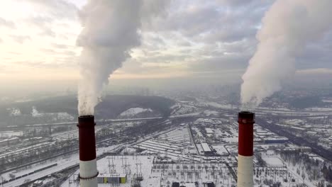 Aerial-view-of-a-factory-Pipes