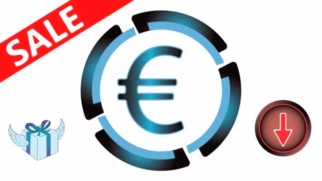 Currency-sale-on-white