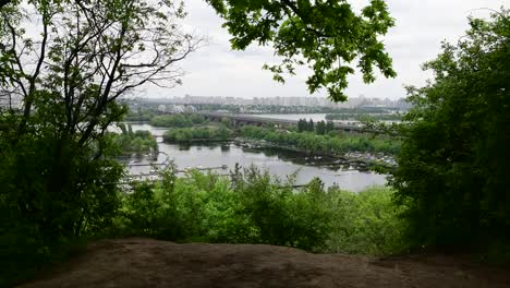 Kiev-Ukaine-Dnipro-river-left-coast-panorama-spring-landscape