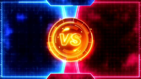 Futuristic-sports-game-loop-animation.-Versus-fight-background.-Radar-neon-digital-display.-VS.-Game-control-interface-element.-Battle-fight-sports-competition.