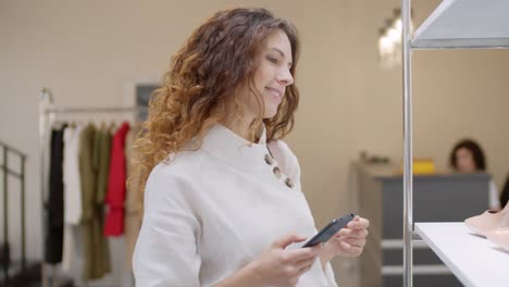 Woman-on-Shopping-in-Shoe-Shop