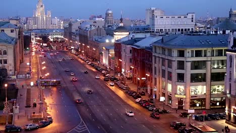 Night-view-of-the-Moscow-from-a-high-point-(an-observation-deck-on-the-building-of-the-Central-Children's-Store),-Russia-----opened-in-April-2015-after-extensive-reconstruction