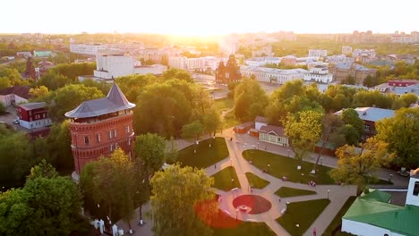 top-view-city-Vladimir,-Russia