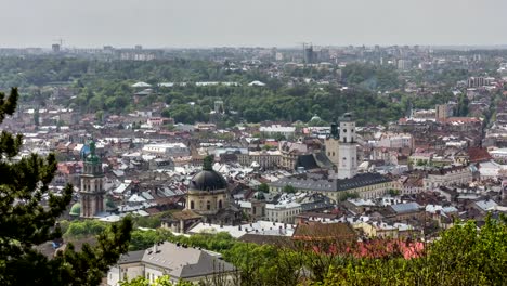 Central-Part-Of-Lviv-City,-Ukraine.