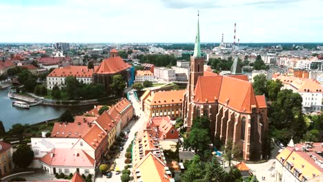 aerial-view-of-famous-polish-city-Wroclaw