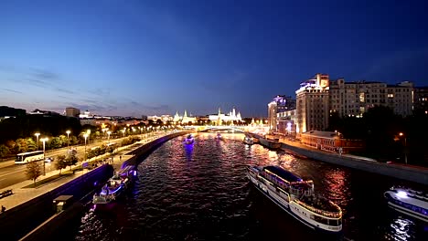 View-of-the-Kremlin-and-Moskva-River,-Moscow,-Russia--the-most-popular-view-of-Moscow