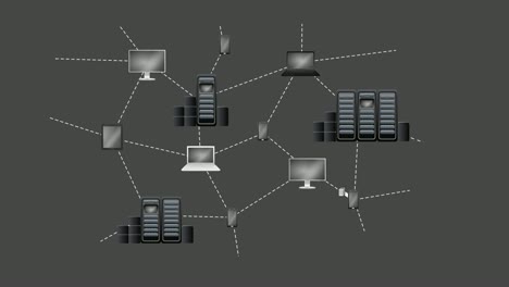 Transferencia-de-datos-a-través-de-la-animación-peer-to-peer-4K,-mate-incluido