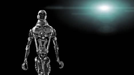 Funcionamiento-cyborg,-robot-de-caminar-render-3D