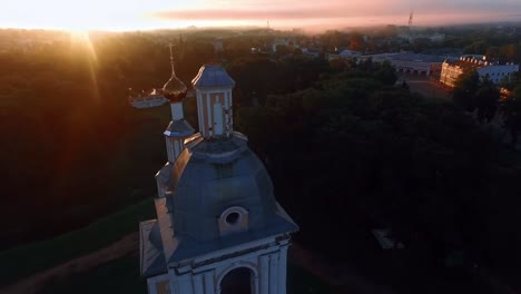 Sunrise-view-of-Uglich-at-Volga-river,-Russia