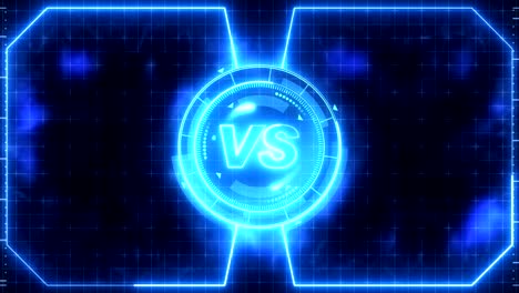 Futuristic-sports-game-loop-animation.-Versus-fight-background.-Radar-neon-digital-display.-VS.-Game-control-interface-element.-Battle-fight-sports-competition.