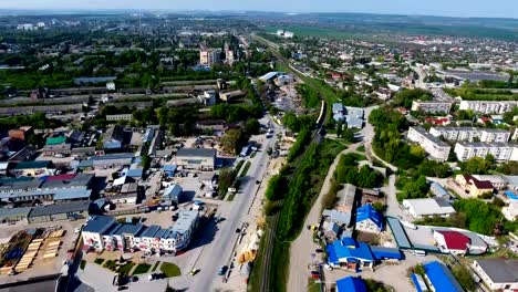 Panorama-Luft-Drohnenansicht-der-Stadt